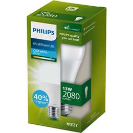 Philips Ultraefficient LED Globe E27 13W 2080Lm Cool White each