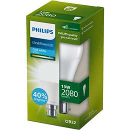 Philips Ultraefficient LED Globe B22 13W 2080Lm Cool White each