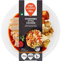 Woolworths High Protein Shawarma Style Chicken Bowl 350g