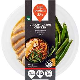 Woolworths High Protein Creamy Cajun Chicken Bowl 350g