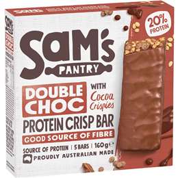 Sam's Pantry Protein Crisp Bars Double Choc 5 pack