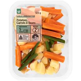 Woolworths Potatoes, Carrots & Beans With Garlic Herb Butter 325g