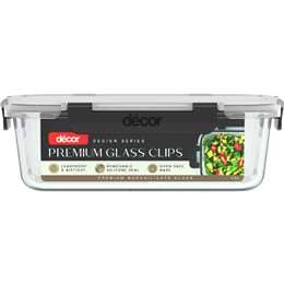 Decor Premium Glass Clips Container 1.5L each