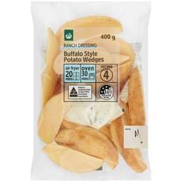 Woolworths Buffalo Style Potato Wedges & Ranch Dressing 400g