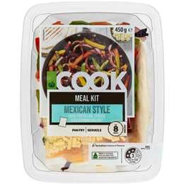 Woolworths COOK Mexican Style Meal Kit 450g