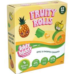 Iddy Biddy Fruity Rolls Apple & Pineapple 12 pack