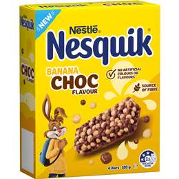Nesquik Cereal Bars Banana Choc 120g 6 pack