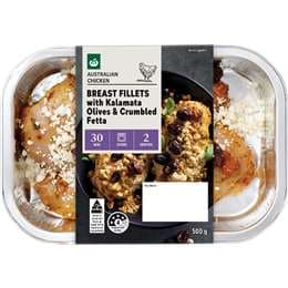 Woolworths Greek Style Chicken With Feta & Olives 500g