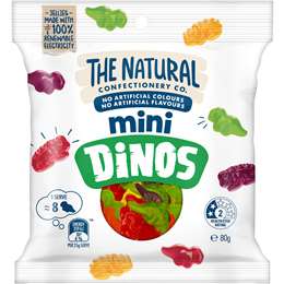 The Natural Confectionery Co. Mini Dino Lollies 80g