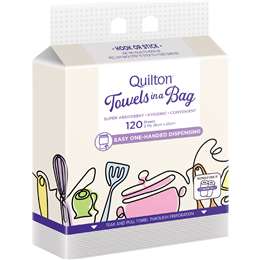 Quilton Towel In A Bag Paper Sheets 120 pack