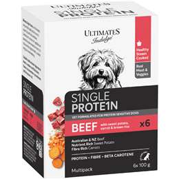 Ultimates Indulge Wet Dog Food Single Protein Beef 100g x 6 pack