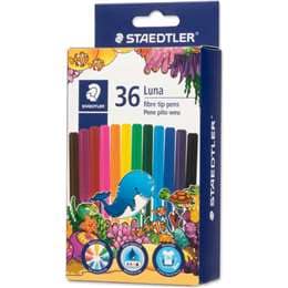 Staedtler Luna Fibre Tip Pens 36 pack
