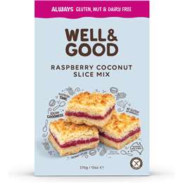 Well & Good Raspberry Coconut Slice Mix 370g