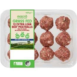 Macro 12 Grass Fed Beef Meatballs 420g