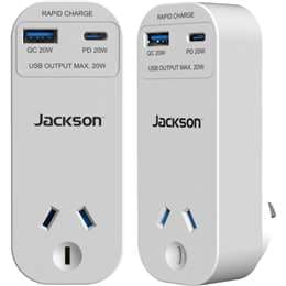 Jackson 20W USB Adaptor Twin 2 pack