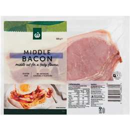 Woolworths Middle Bacon 500g