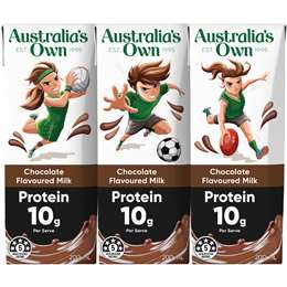 Australia's Own Protein Chocolate Flavoured Milk Poppers 200mL x 3 pack