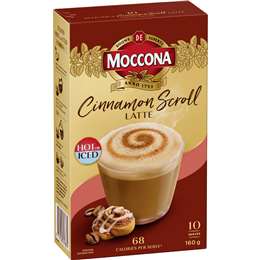 Moccona Coffee Sachets Cinnamon Scroll Latte 10 pack