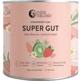 Nutra Naturals Super Gut Powder Strawberry Kiwi 90g