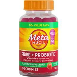 Metamucil Fibre & Probiotic Gummies Strawberry 90 pack