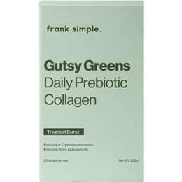frank simple. Gutsy Greens Daily Prebiotic Collagen 28 pack