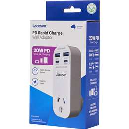 Jackson 20W PD Rapid Charge Wall Adaptor each