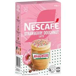 Nescafe Krispy Kreme Strawberry Doughnut Latte Sachets 8 pack