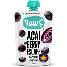 Raw C Coconut Yoghurt Pouch Amazonia Acai Berry Escape 140g
