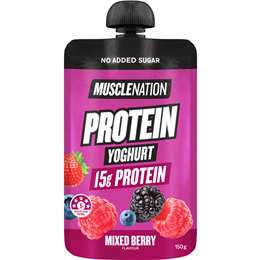 Muscle Nation Protein Yoghurt Pouch Mixed Berry 150g