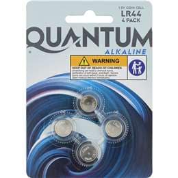 Quantum Alkaline LR44 1.5V Coin Cell 4 pack