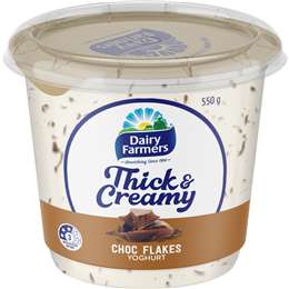 Dairy Farmers Thick & Creamy Yoghurt Choc Flakes 550g