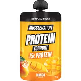Muscle Nation Protein Yoghurt Pouch Mango 150g