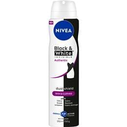Nivea Black & White Authentic 72H Antiperspirant Aerosol 250mL