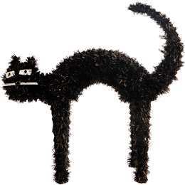 Halloween Tinsel Decoration Cat each