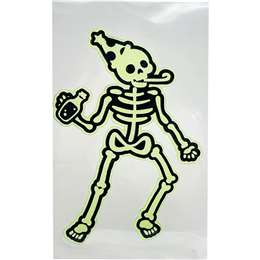 Halloween Window Gel Cling Skeleton each