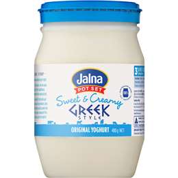 Jalna Pot Set Sweet & Creamy Greek Style Yoghurt 480g