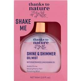 Thanks To Nature Shine & Shimmer Mist Niacinamide & Macadamia Oil 60mL