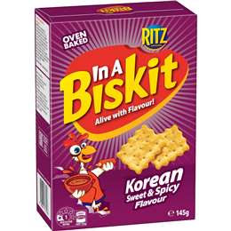 In A Biskit Ritz Korean Sweet & Spicy Crackers 145g