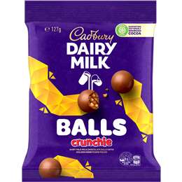 Cadbury Dairy Milk Chocolate Balls Crunchie 127g