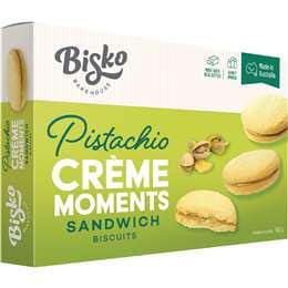 Bisko Bakehouse Creme Moments Shortbread With Pistachio Cream Filling 140g