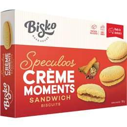 Bisko Bakehouse Creme Moments Shortbread With Speculoos Cream Filling 140g