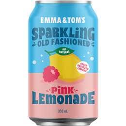 Emma & Tom's Sparkling Old Fashioned Pink Lemonade Can 330mL
