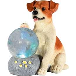 Mirabella Solar Crackle Ball Light Jack Russell each