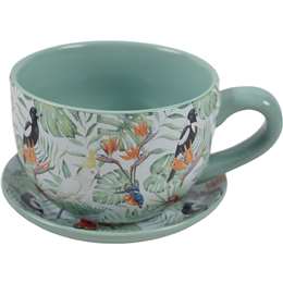 Green Gardener Tea Cup Planter Australian Birds each