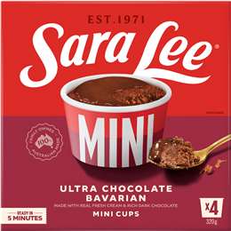 Sara Lee Mini Cups Chocolate Bavarian 4 pack