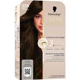 Schwarzkopf Creme Supreme 4-0 Natural Dark Brown Hair Dye each