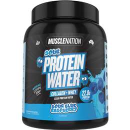 Muscle Nation Sour Protein Water Blue Raspberry 1kg