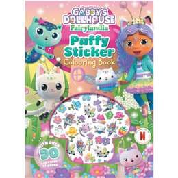 Gabby's Dollhouse Fairylandia Puffy Sticker Colouring Book each