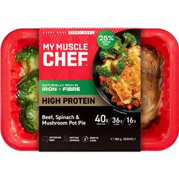 My Muscle Chef Beef Spinach & Mushroom Pot Pie 380g