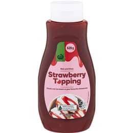 Woolworths Strawberry Topping 620g